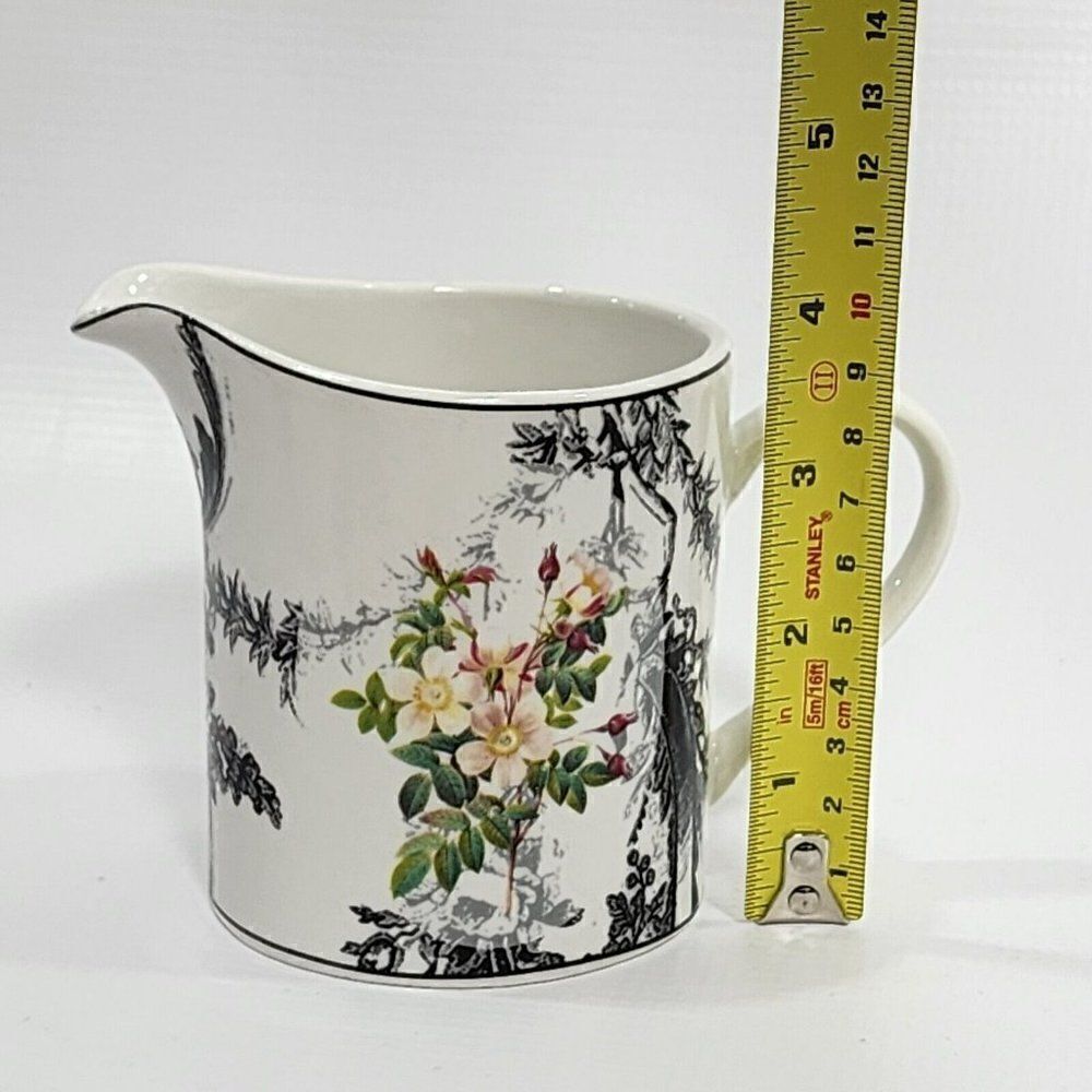 American Atelier White Ceramic ROSE TOILE Creamer only - Picture 2 of 9